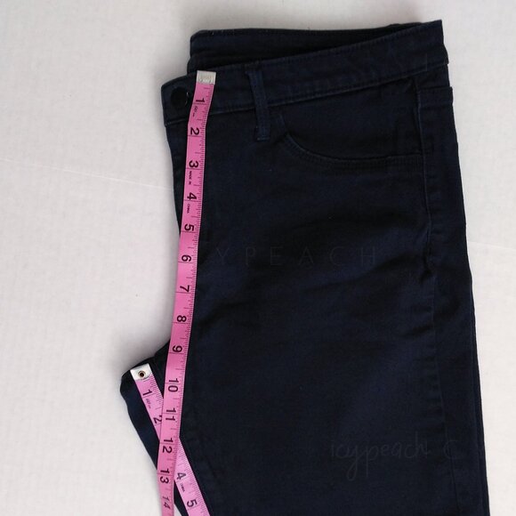 Mossimo Skinny Jeans Size 12 Dark Navy Denim Stretchy Classic Preppy Equestrian - Picture 9 of 13